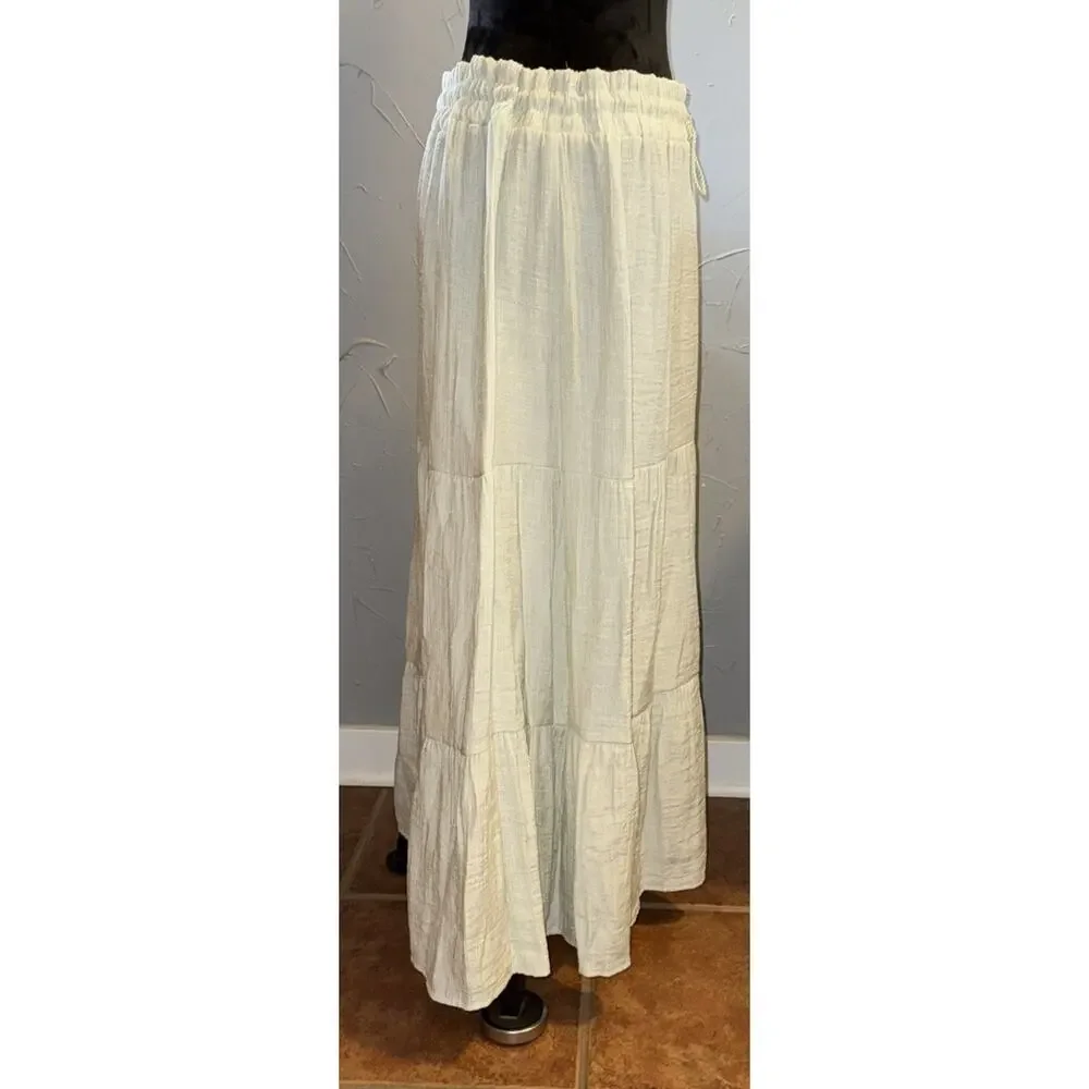 Cottagecore Prairie Peasant Layered Skirt Soft Pistachio Green‎ 1990's